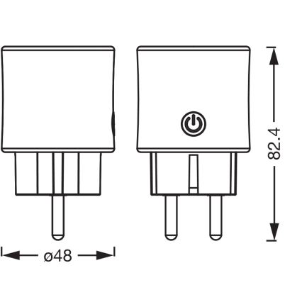 Osram - Έξυπνη πρίζα SMART+ MATTER SCHUKO 2300W/230V/10A Wi-Fi μαύρη