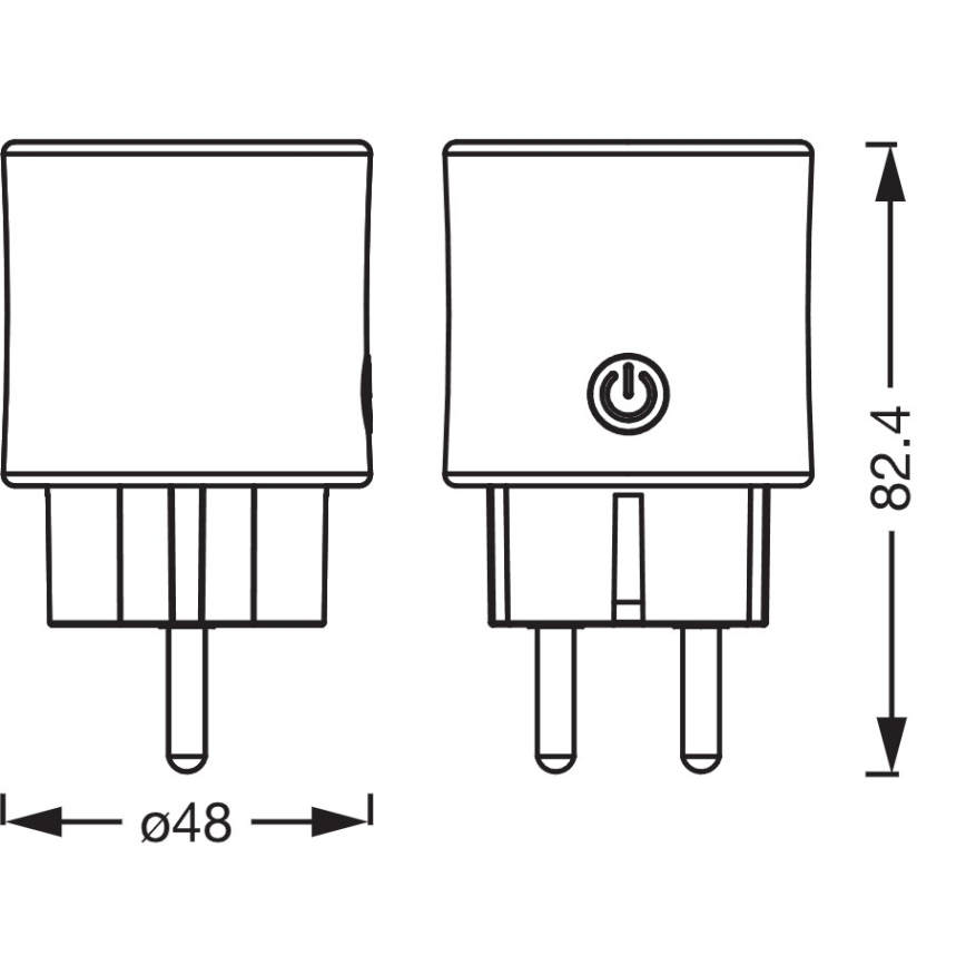Osram - Έξυπνη πρίζα SMART+ SCHUKO 2300W/230V/10A μαύρη