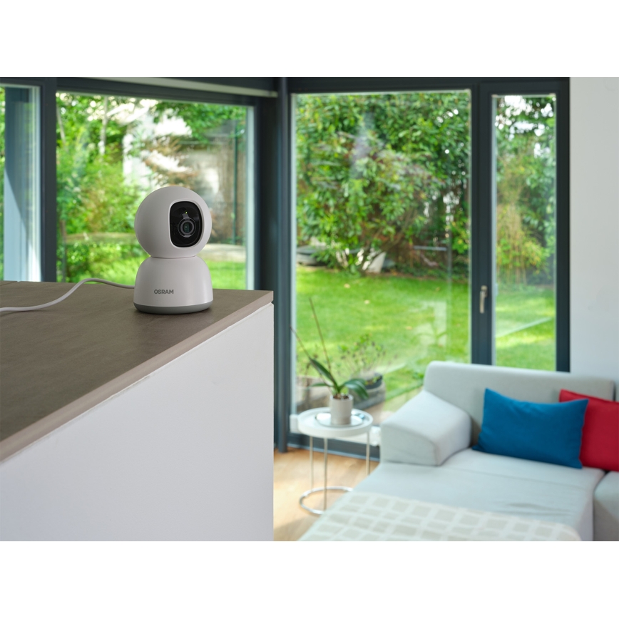 Osram - Έξυπνη εσωτερική κάμερα 360° με αισθητήρα 2K SMART+ 230V Wi-Fi