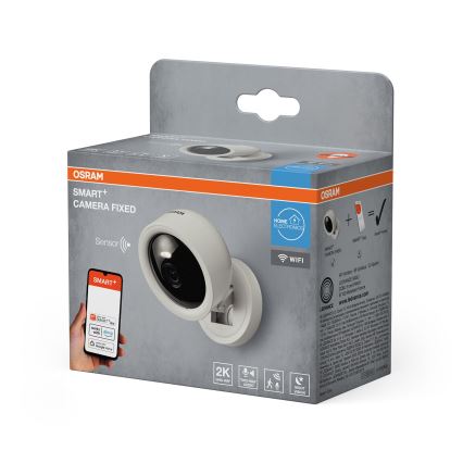 Osram - Έξυπνη εσωτερική κάμερα με αισθητήρα 2K SMART+ 230V Wi-Fi