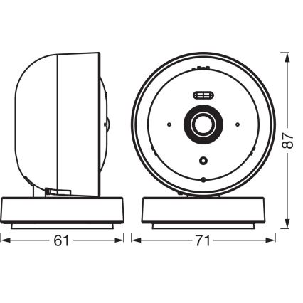 Osram - Έξυπνη εσωτερική κάμερα με αισθητήρα 2K SMART+ 230V Wi-Fi