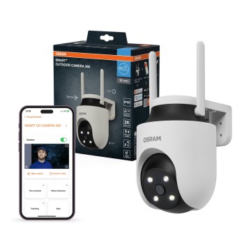 Osram - Έξυπνη εξωτερική κάμερα 360° με ανάλυση 2K SMART+ 230V IP67 Wi‑Fi