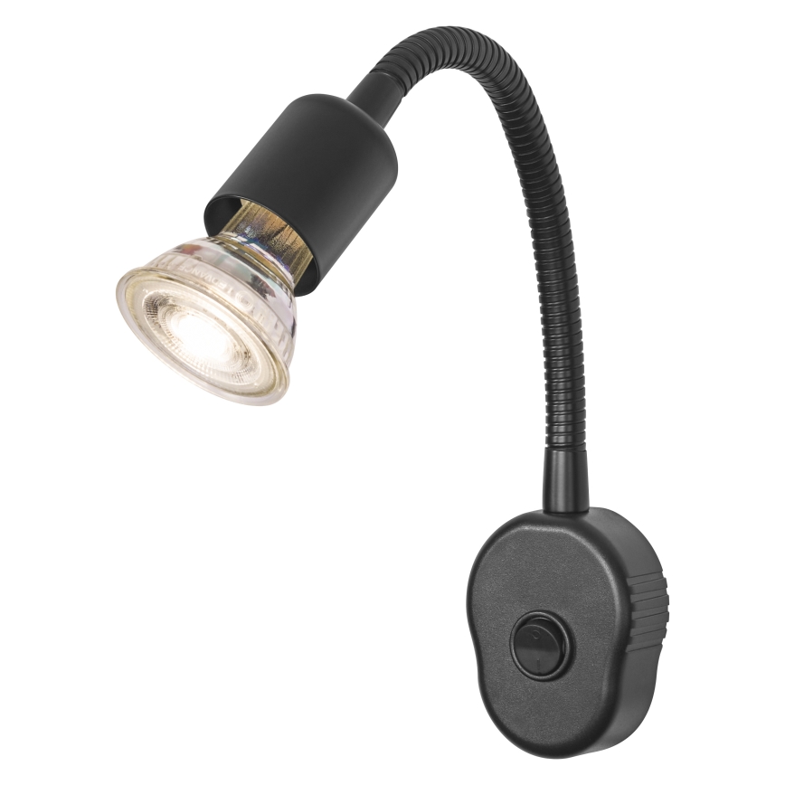 Osram - Ευέλικτο επιτοίχιο φωτιστικό PLUG TUBE FLEX 1xGU10/5W/230V μαύρο