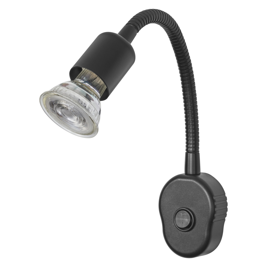 Osram - Ευέλικτο επιτοίχιο φωτιστικό PLUG TUBE FLEX 1xGU10/5W/230V μαύρο