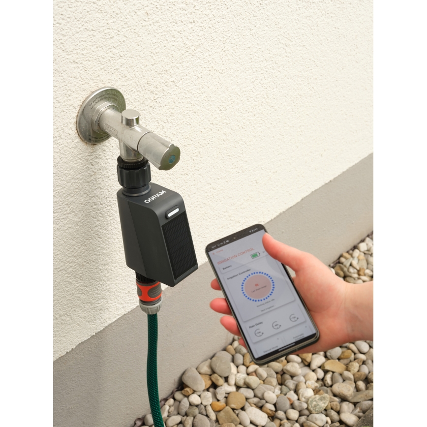 Osram - Βαλβίδα άρδευσης SMART+ με ηλιακό πάνελ IP55 Wi‑Fi