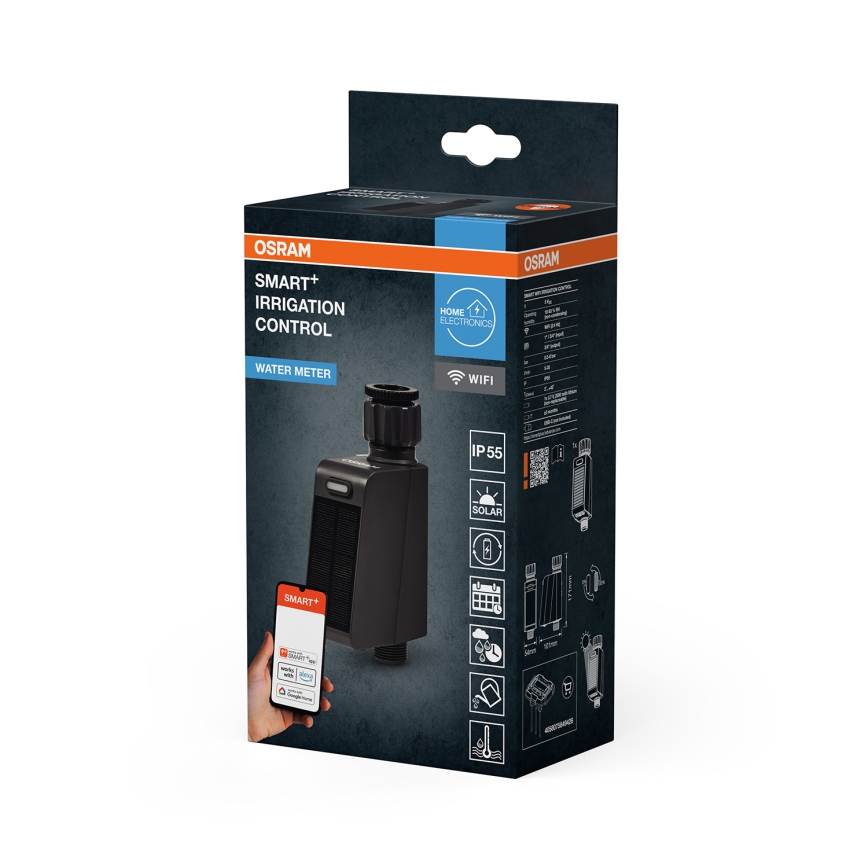 Osram - Βαλβίδα άρδευσης SMART+ με ηλιακό πάνελ IP55 Wi‑Fi