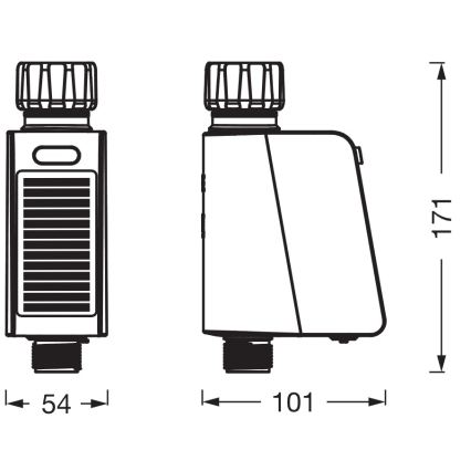 Osram - Βαλβίδα άρδευσης SMART+ με ηλιακό πάνελ IP55 Wi‑Fi