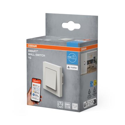 Osram - Διακόπτης 1 πλήκτρου SMART+ MATTER 230V Wi-Fi