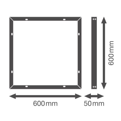 Osram - Μεταλλικό πλαίσιο για εγκατάσταση LED πάνελ ESSENTIAL 60x60 cm λευκό