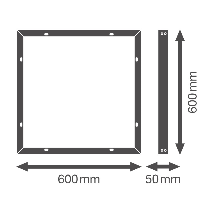 Osram - Μεταλλικό πλαίσιο για εγκατάσταση LED πάνελ ESSENTIAL 60x60 cm λευκό