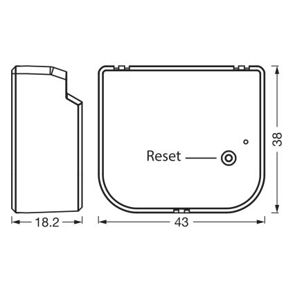 Osram - Μονάδα για διακόπτη με 2 κουμπιά SMART+ 230V Wi-Fi