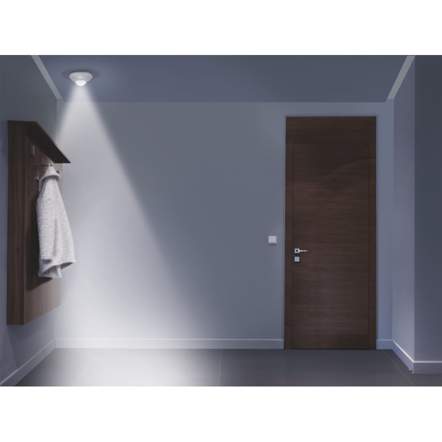 Osram - LED φωτιστικό νυκτός με αισθητήρα NIGHTLUX LED/2W/3xAA λευκό