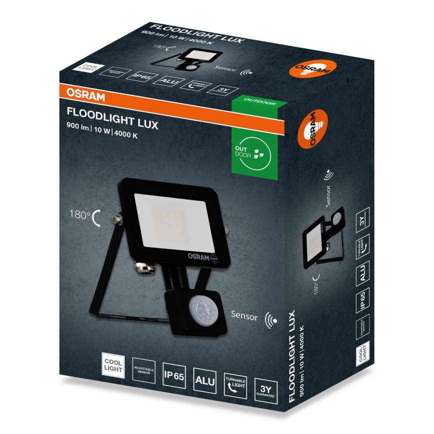 Osram - Προβολέας LED με αισθητήρα FLOODLIGHT LED/10W/230V 4000K IP65