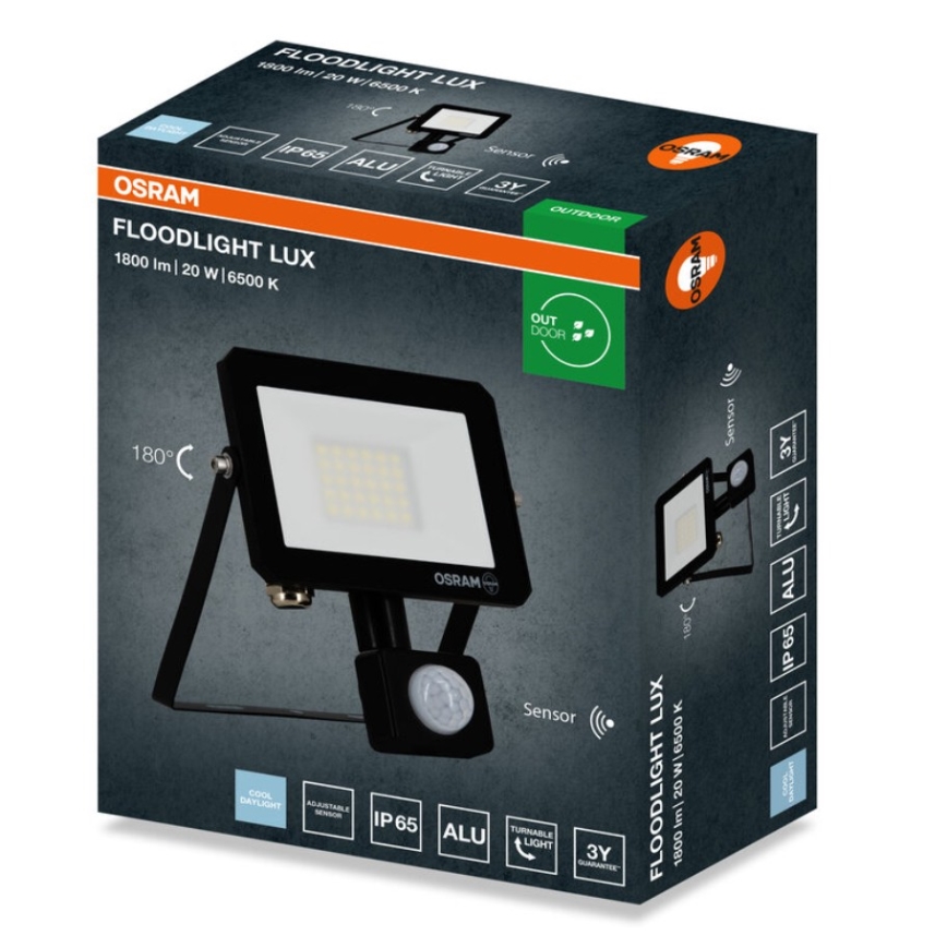 Osram - Προβολέας LED με αισθητήρα FLOODLIGHT LED/20W/230V 6500K IP65