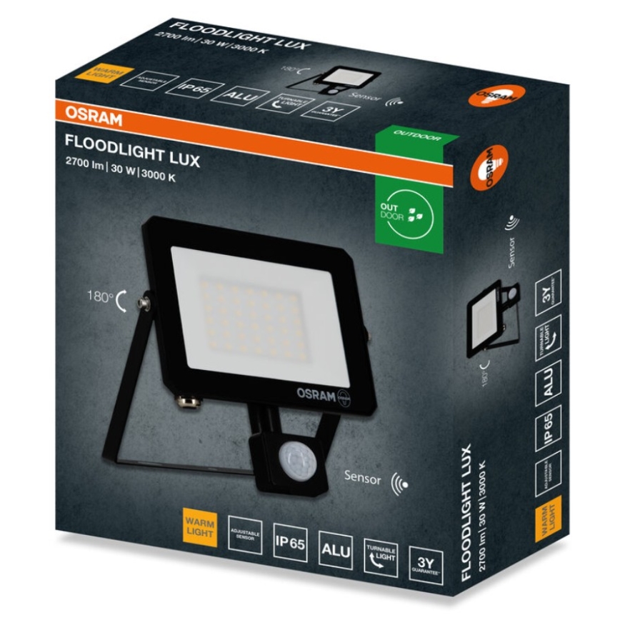 Osram - Προβολέας LED με αισθητήρα FLOODLIGHT LED/30W/230V 3000K IP65