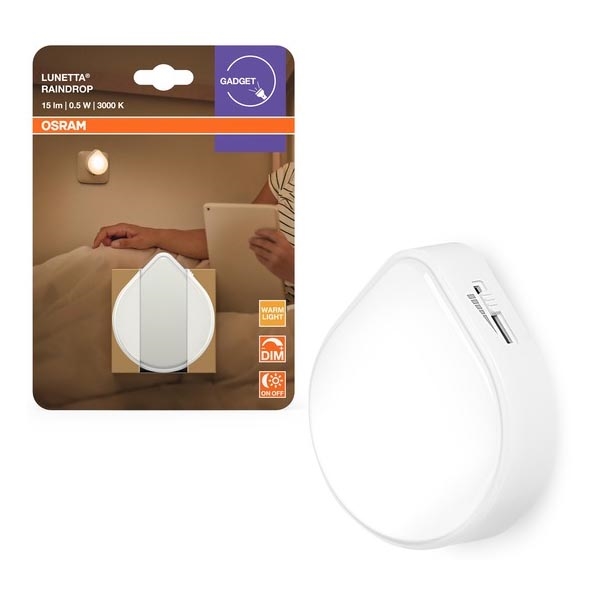 Osram - Ρυθμιζόμενο LED νυχτερινό φωτιστικό για πρίζα LUNETTA LED/0,5W/230V
