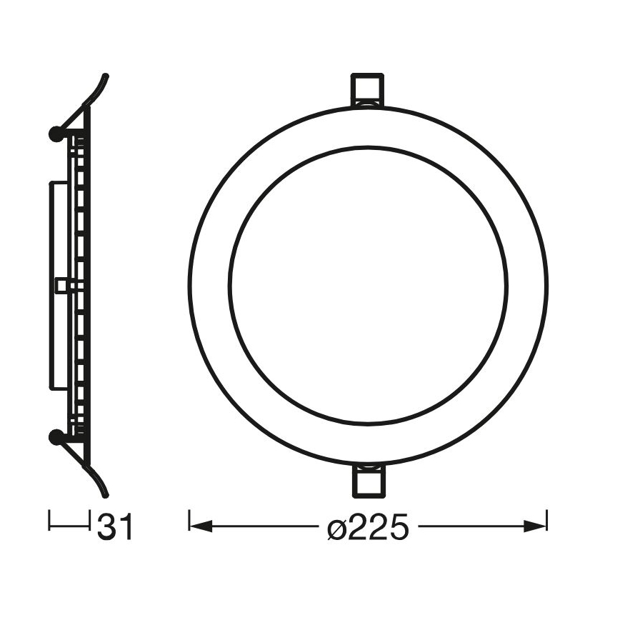 Osram - Χωνευτό Φωτιστικό LED SLIM LED/22W/230V 3000K