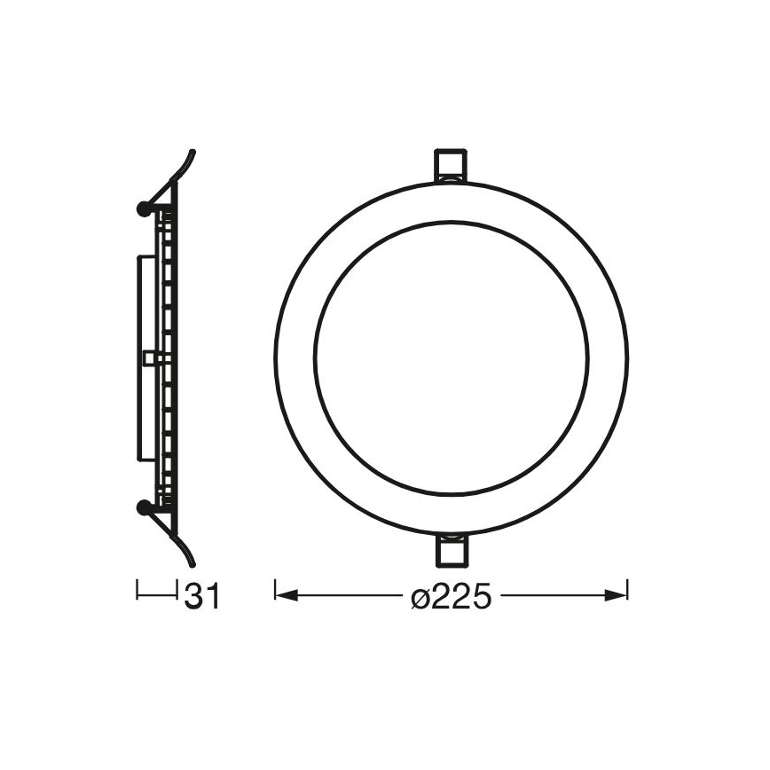 Osram - Χωνευτό Φωτιστικό LED SLIM LED/22W/230V 4000K