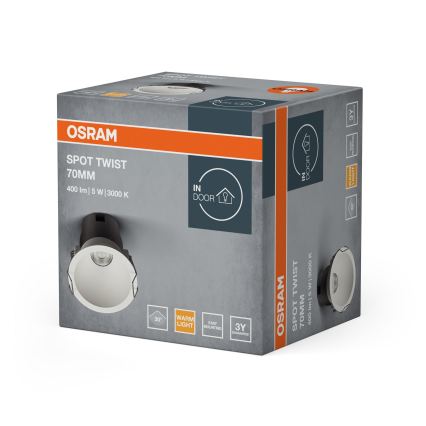 Osram - Χωνευτό φωτιστικό LED SPOT TWIST LED/5W/230V 3000K Ø 7 cm λευκό