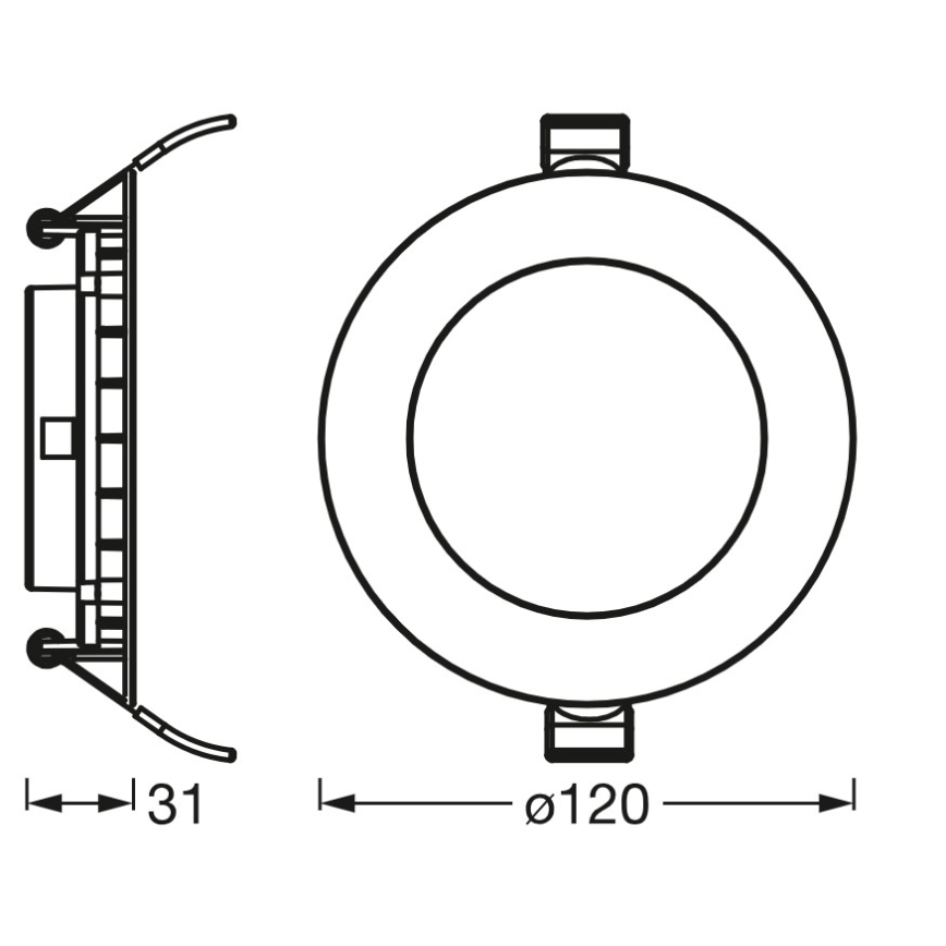 Osram - χωνευτό φωτιστικό SLIM LED/8W/230V 3000K