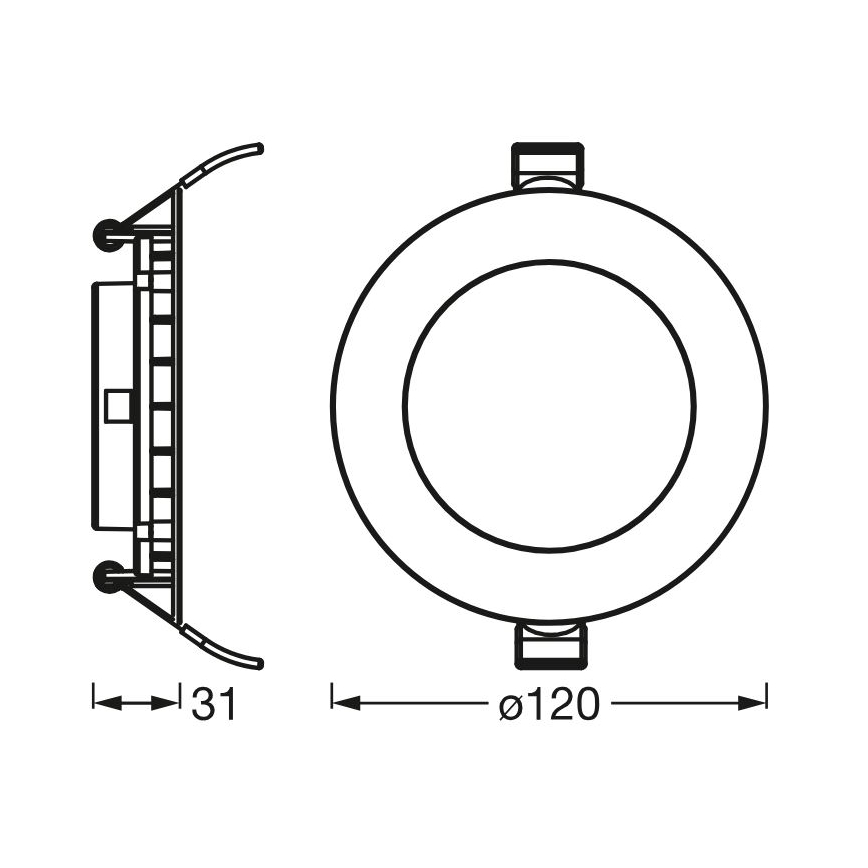 Osram - Χωνευτό φωτιστικό οροφής LED SLIM LED/8W/230V 6500K Ø 12 cm