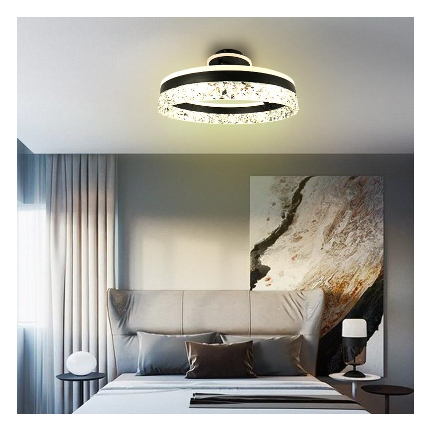 Σταθερό πολύφωτο dimming LED LED/86W/230V 3000-6500K μαύρο + τηλεχειριστήριο