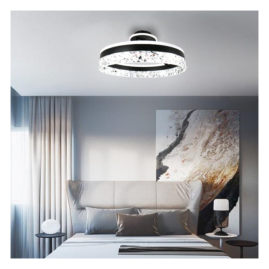 Σταθερό πολύφωτο dimming LED LED/86W/230V 3000-6500K μαύρο + τηλεχειριστήριο