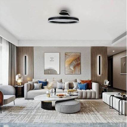 Σταθερό πολύφωτο dimming LED LED/86W/230V 3000-6500K μαύρο + τηλεχειριστήριο