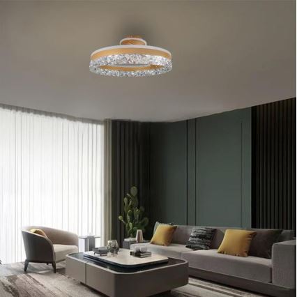 Σταθερό πολύφωτο dimming LED LED/86W/230V 3000-6500K χρυσαφί + τηλεχειριστήριο