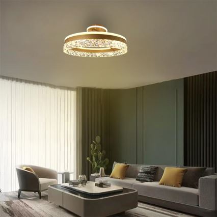 Σταθερό πολύφωτο dimming LED LED/86W/230V 3000-6500K χρυσαφί + τηλεχειριστήριο