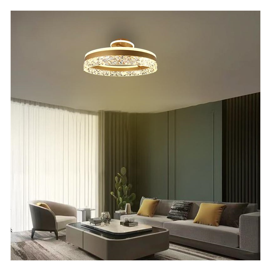 Σταθερό πολύφωτο dimming LED LED/86W/230V 3000-6500K χρυσαφί + τηλεχειριστήριο