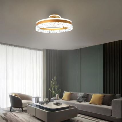 Σταθερό πολύφωτο dimming LED LED/86W/230V 3000-6500K χρυσαφί + τηλεχειριστήριο