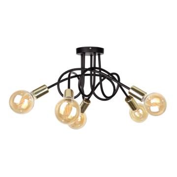 Σταθερό πολύφωτο UMBA 5xE27/60W/230V μαύρο/χρυσαφί