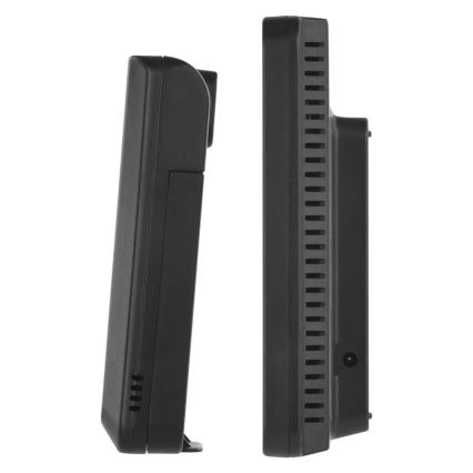 Σταθμός καιρού με έγχρωμη οθόνη LCD και ξυπνητήρι, 5V 3xAAA + 2xAA, μαύρος