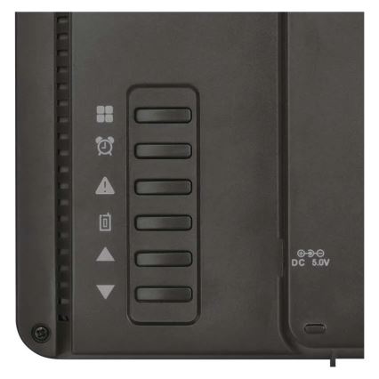 Σταθμός καιρού με έγχρωμη οθόνη LCD και ξυπνητήρι, 5V 3xAAA + 2xAA, μαύρος