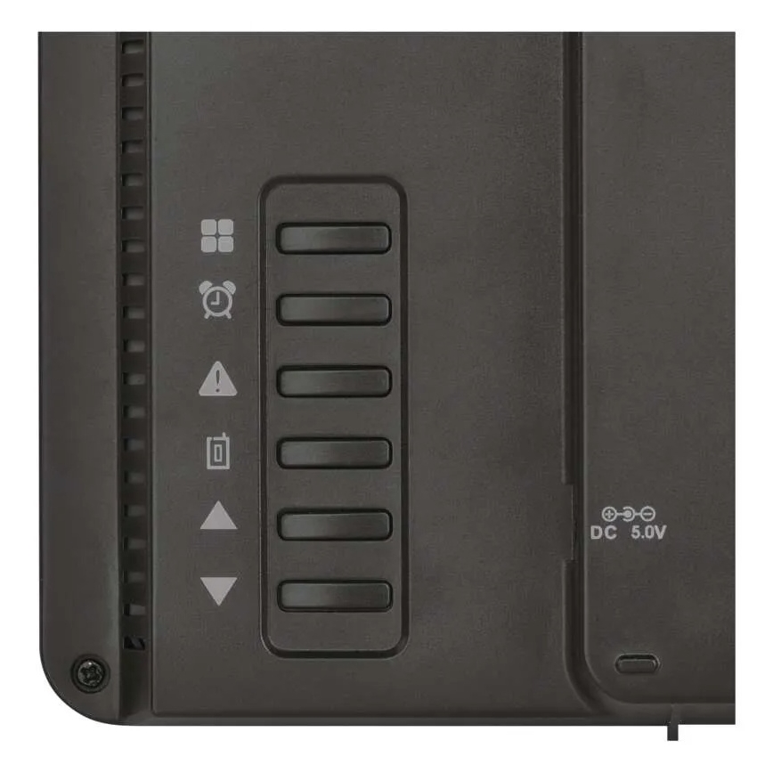 Σταθμός καιρού με έγχρωμη οθόνη LCD και ξυπνητήρι, 5V 3xAAA + 2xAA, μαύρος