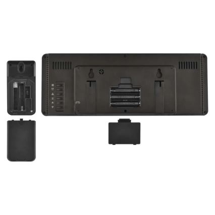 Σταθμός καιρού με έγχρωμη οθόνη LCD και ξυπνητήρι, 5V 3xAAA + 2xAA, μαύρος