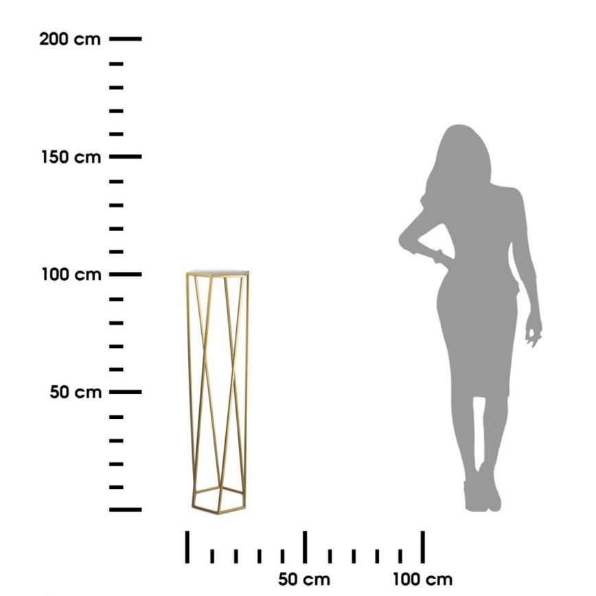 Βάση για λουλούδια 100x24 εκ. σε χρυσό χρώμα