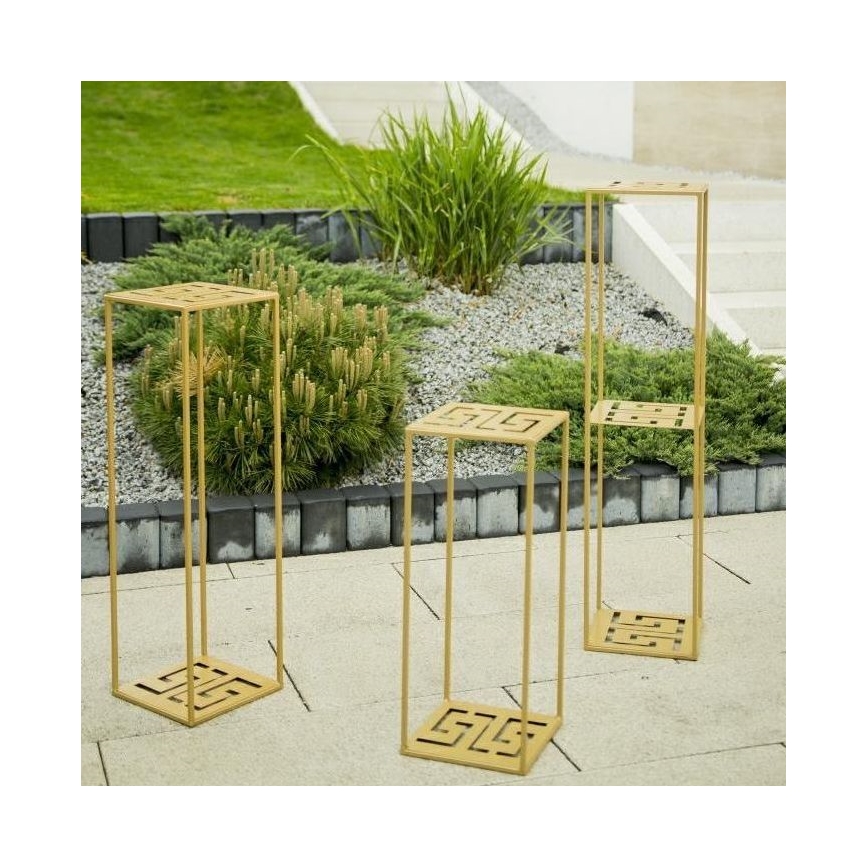 Βάση για λουλούδια 60x24 εκ. σε χρυσό χρώμα
