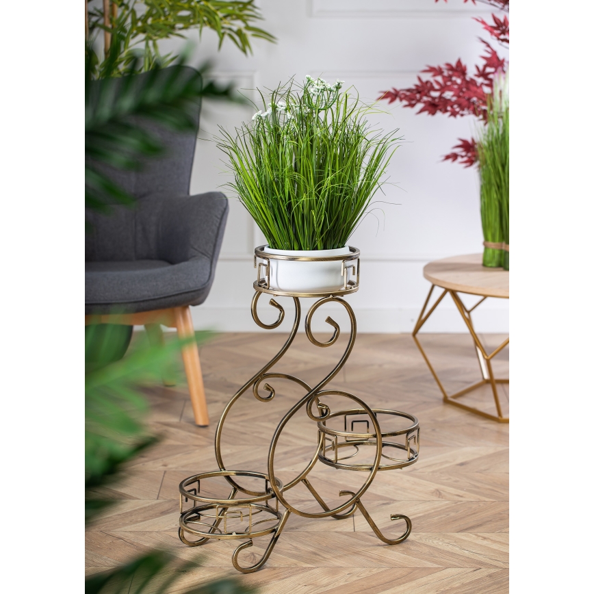 Βάση για λουλούδια 64x60 εκ. σε χρυσό χρώμα