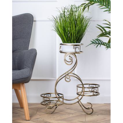 Βάση για λουλούδια 64x60 εκ. σε χρυσό χρώμα