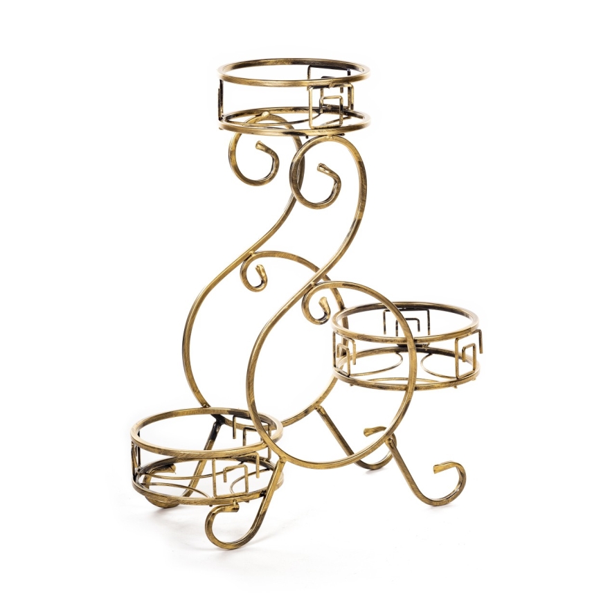 Βάση για λουλούδια 64x60 εκ. σε χρυσό χρώμα