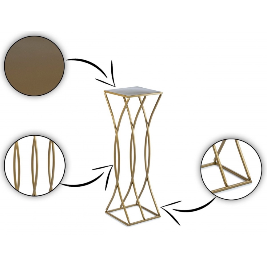 Σταντ για λουλούδια 75x23 εκ. σε χρυσό χρώμα