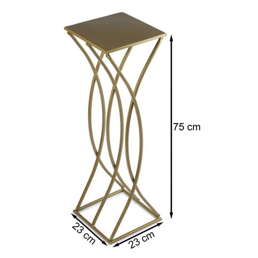 Σταντ για λουλούδια 75x23 εκ. σε χρυσό χρώμα