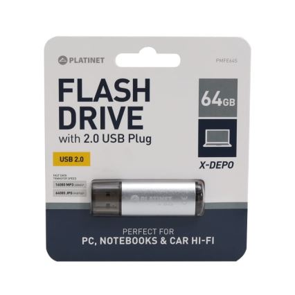 Στικάκι USB 64GB Ασημί