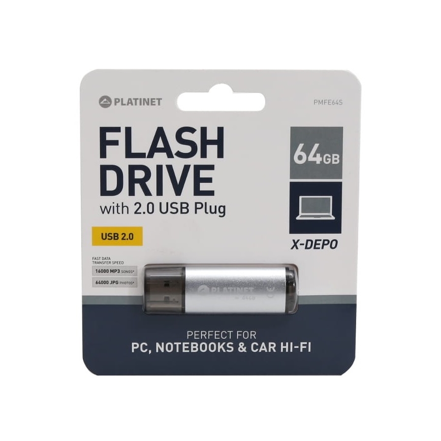 Στικάκι USB 64GB Ασημί