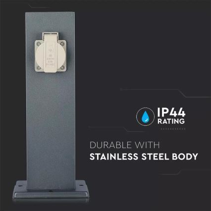 Στήλη υποδοχής πρίζας εξωτερικού χώρου SCHUKO 2Z 230V IP44