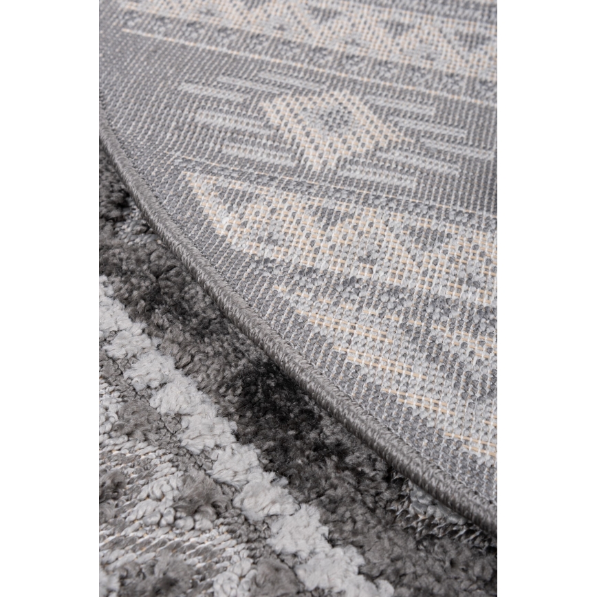 Στρογγυλό εξωτερικό χαλί CHIARA 120 cm, γκρι
