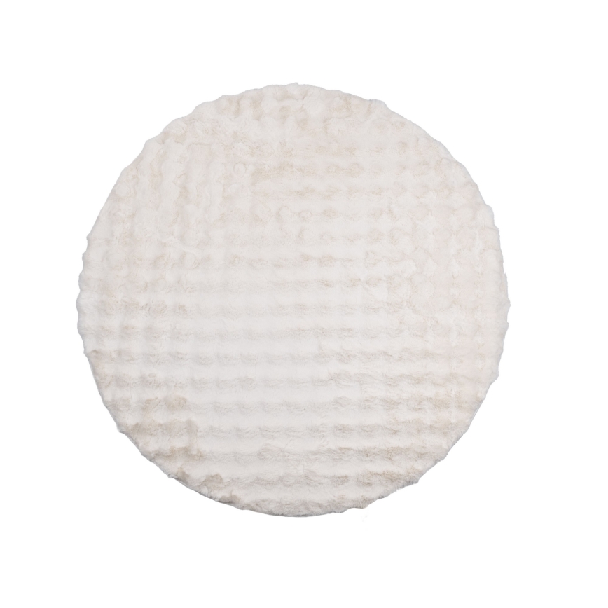 Στρογγυλό χαλί RABBIT BUBBLE 160 cm, εκρού