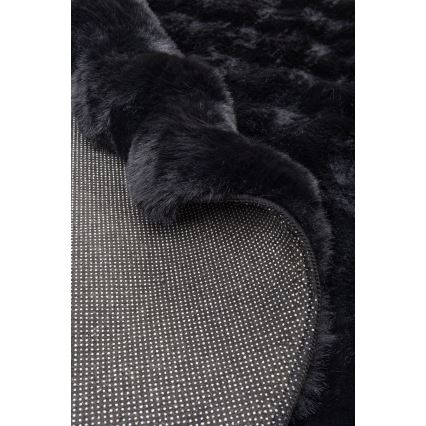Στρογγυλό χαλί RABBIT BUBBLE 160 cm, μαύρο